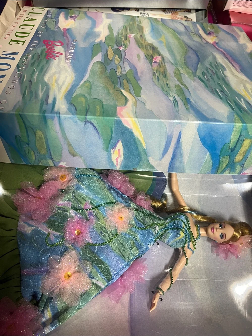 1997 Mattel Claude Monet Water Lily Barbie Limited Edition NRFB